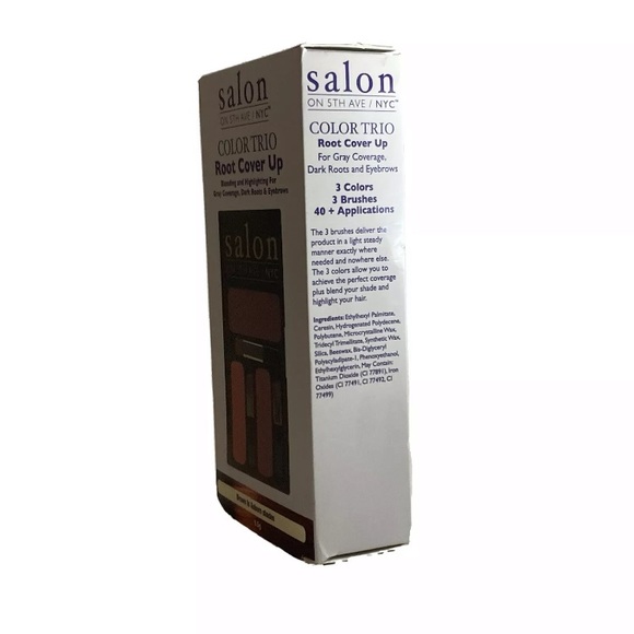 Salon on 5th Ave NYC Color Trio Root Cover Up Brown to Auburn Shades 5.5g - Picture 2 of 5